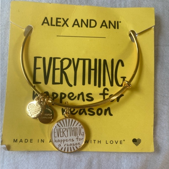 Alex & Ani Everything Happens For‎ A Reason Charms Bangle Bracelet - Picture 1 of 4